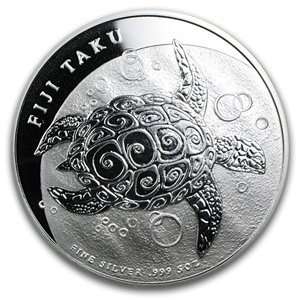  2011 5 oz Silver New Zealand Mint $10 Fiji Taku .999 Fine 