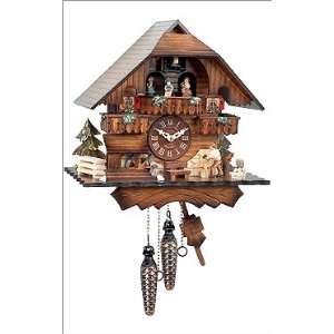  Black Forest German Mountain Cuckoo Clock with Twirling 