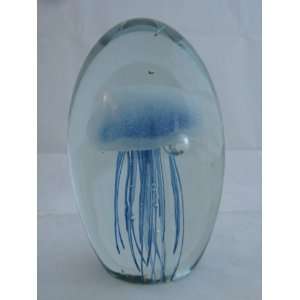   BLue 6 X 3.75 (Glow in Dark)   Jelly Fish Paper Weight Toys & Games