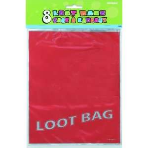  Assorted Color Loot Bags 8 Pack