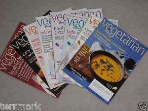 VEGETARIAN TIMES 8 LOT 2009 BACK ISSUES RECIPES GREEN  