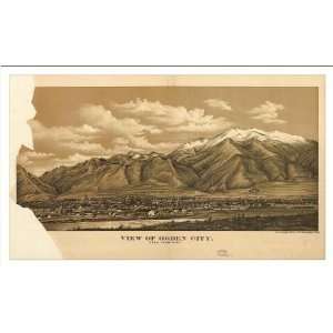  Historic Ogden City, Utah, c. 1889 (M) Panoramic Map 