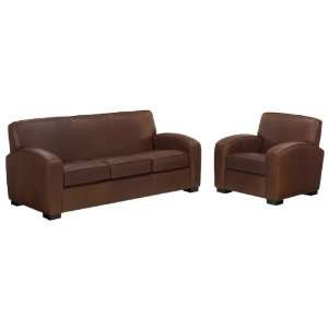    Hayden Designer Style Leather Sofa & Recliner Set