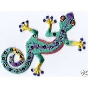   Geckos Embroidered Iron On Applique Gecko, Southwest 