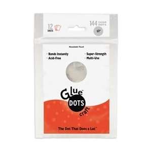  Glue Dots 1/2 Craft Dot Sheet 144 Clear Dots