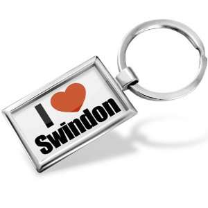 Keychain I Love Swindon region South West England, England   Hand 