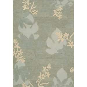   Nourison Skyland Green Leaves 56 x 75 Rug (SKY01)