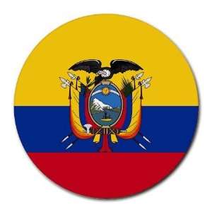  Ecuador Flag Round Mouse Pad