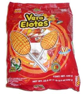 Vero ELOTES lollipop w/chili   Original Mexican candy  