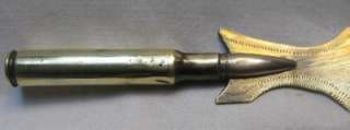 OLD WW1 BRASS TRENCH ART Bullet KNIFE Battle of VERDUN  