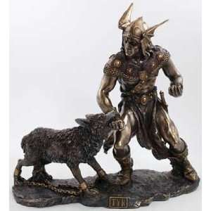  Tyr Shackling Fenrir Statue 