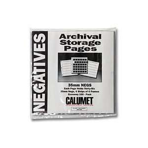  35mm Archival Storage Pages, 6 Strip, 6 Frame, 25 Pack 