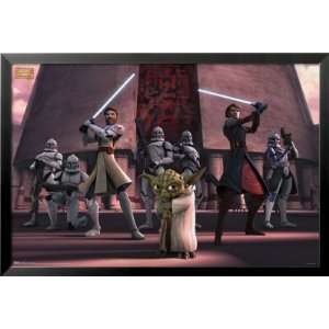  Star Wars   Clone Wars Framed Poster Print, 38x26