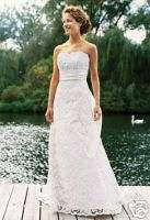 Lace Belter A line Wedding Dress Sash Lea Ann # Alyssa  