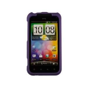  Rubberized Plastic Phone Case Purple For HTC Incredible 2 