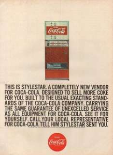 1967 Coke Coca Cola Stylestar Vending/Soda Machine Ad  