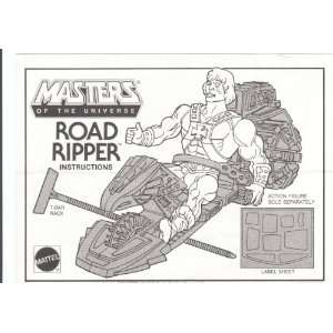  Masters of the Universe Original ROAD RIPPER instructions 