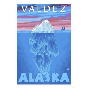  Iceberg Cross Section, Valdez, Alaska Giclee Poster Print 