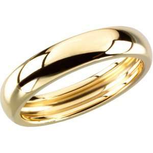 Genuine St. Anton (TM) Band. 14K Yellow Gold Scooped Inside Round Band 