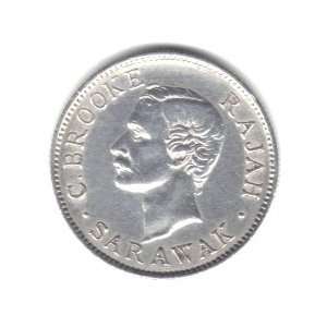  1900 H Sarawak (British Protectorate) 10 Cents Coin KM#9 