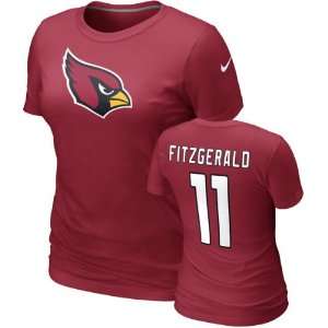   Red Nike Arizona Cardinals Name & Number T Shirt