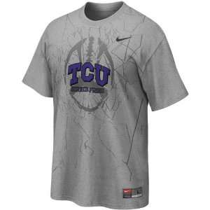 Nike Texas Christian Horned Frogs 2011 Football Practice T shirt   Ash 