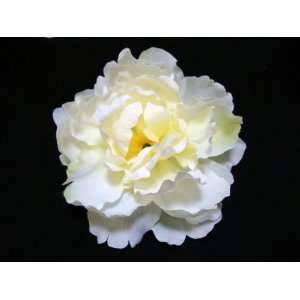  White Ivory Peony Hair Flower Clip and Pin Everything 