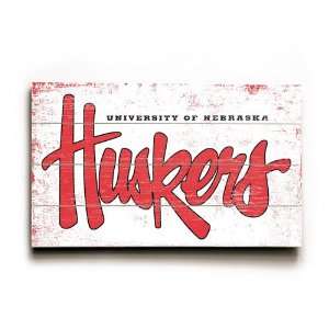  BSS   University of Nebraska, Huskers Wood Sign (23 x 14 