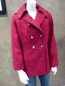   WOMENS DOUBLE BREASTED WOOL PEACOAT Variety of Colors & Sizes  
