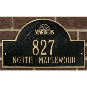 Seattle Mariners Black and Gold Personalized Address Plaque  