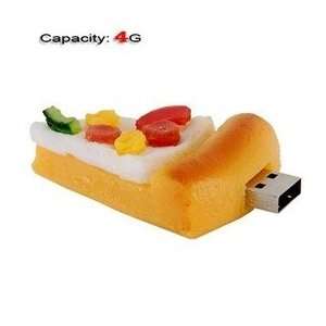  4GB Delicious Pizza Shape Flash Drive (Yellow 