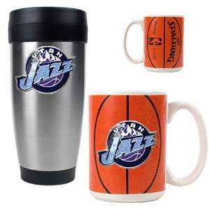 Utah Jazz Tumbler   Stainless Steel Travel & Game ball Ceramic Mug Set 