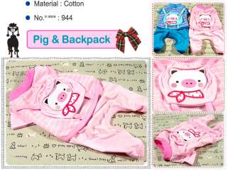 Small Dog Clothes Pig Costume Coat Backpack Jersey ,944  