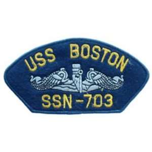  U.S. Navy USS Boston SSN 703 Hat Patch 2 3/4 x 5 1/4 