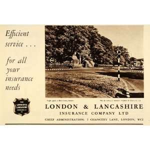 1955 Ad London & Lancashire Insurance Traffic Signal   Original Print 