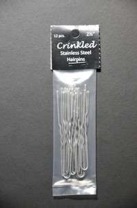 Amish Made Stainless Steel Heavy Crinkled Hair Pins  
