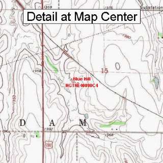   Topographic Quadrangle Map   Blue Hill, Nebraska (Folded/Waterproof