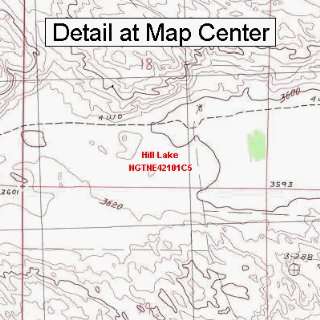   Topographic Quadrangle Map   Hill Lake, Nebraska (Folded/Waterproof