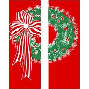   in. Holiday Banner Double Wreath Double Sided Design
