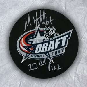  Max Pacioretty 2007 Nhl Draft Day Puck Autographed W/ 22nd 