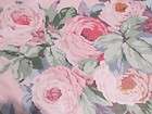 YARD ROSES ON PINK BACKGROUND DECOR FABRIC~CHINTZ FINISH~Shabby 