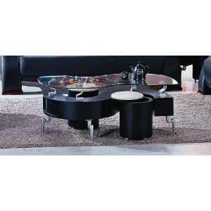  C200   Black Contemporary S Shape Coffee Table