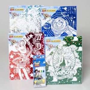 New   Disney Toy Story Foil Art Boards and Markers Case Pack 240 by 