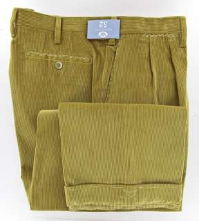 New $375 Valentini Sartoria Yellow Pants 36/52  