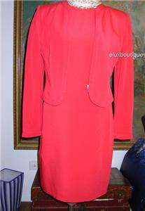 VALENTINO Boutique Red DRESS SUIT 10 Jacket 8 Outfit Set NEW W/O TAGS 