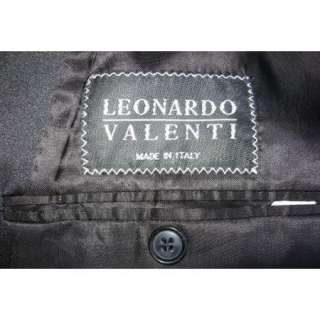 Leonardo Valenti $1295 Mens Zegna Black DB Tuxedo Tux 42/52 R 42R 