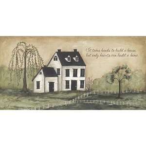  Hearts Build a Home Finest LAMINATED Print Pat Fischer 