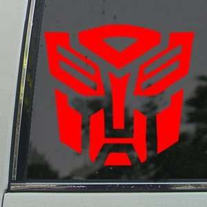  TRANSFORMERS Red Decal AUTOBOT LOGO MOVIE Window Red 