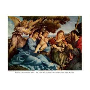 1950 Lorenzo Lotto   The Virgin and Child with Saints Catherine and 