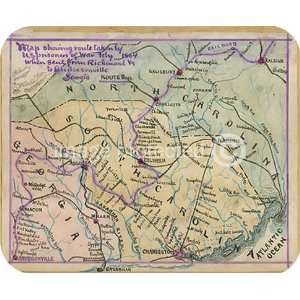  US Civil War Maps Andersonville Pow Route MOUSE PAD 